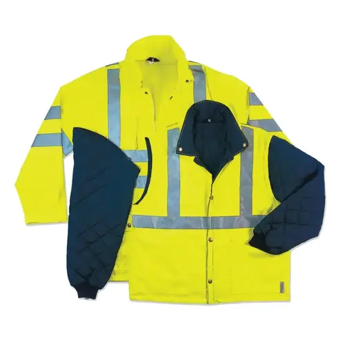 GloWear 8385 Class 3 4-In-1 Thermal Jackets, Large, Lime GloWear 8385 Class 3 4-In-1 Thermal Jackets, Large, Lime