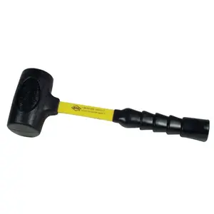 Nupla 75.10-027 Standard Power Drive Dead Blow Hammer with Steel Face, 32 oz. Yellow