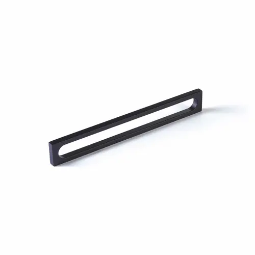 8-3/8" Cafe Modern Oval Slot Cabinet Pull with 8" Center to Center Matte Black Finish