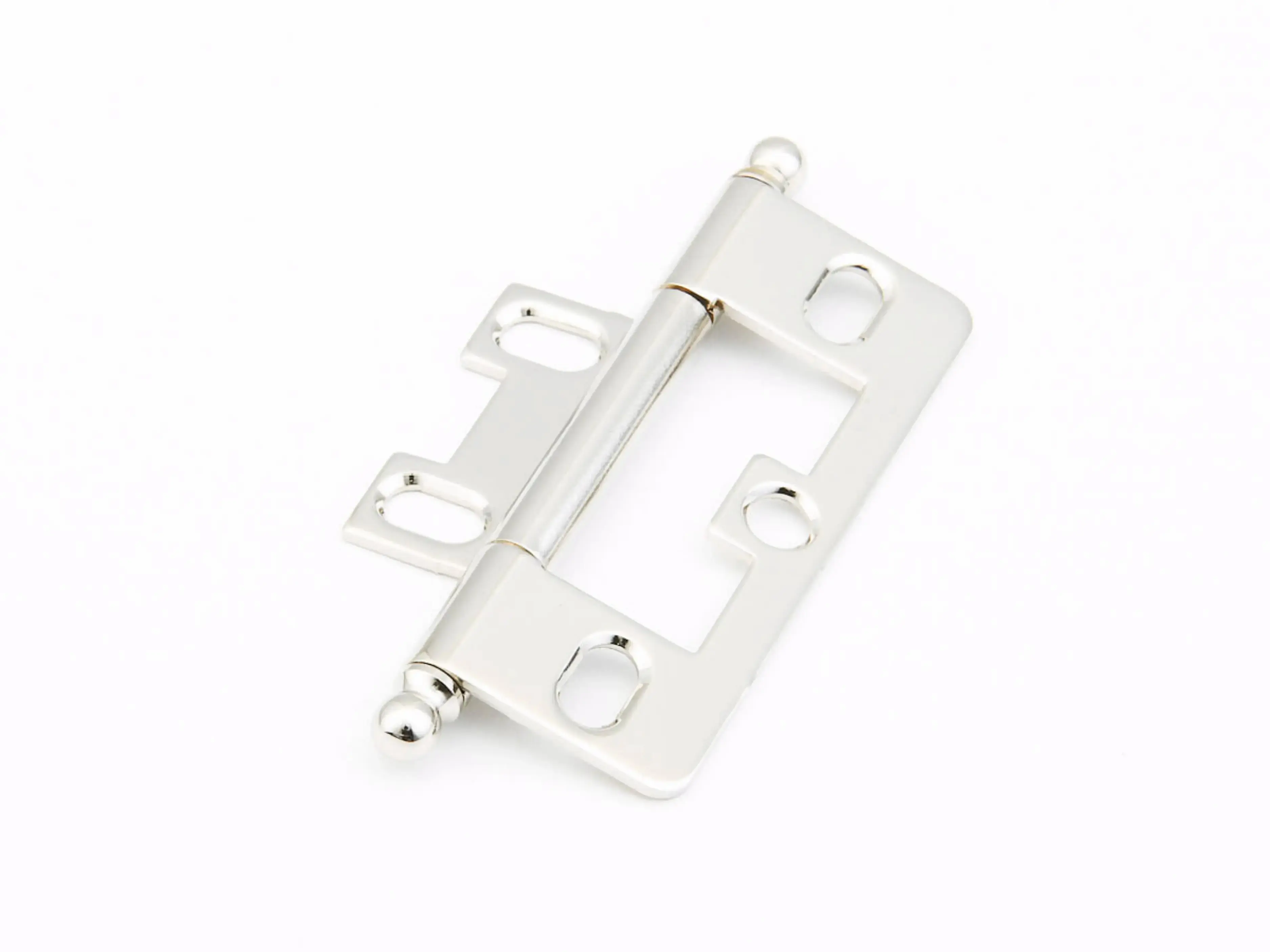Schaub Ball Tip Non-Mortise Cabinet Hinge Polished Nickel Finish 1100B-PN