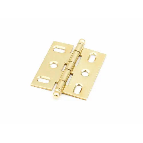 Ball Tip Mortise Cabinet Hinge Bright Brass Finish