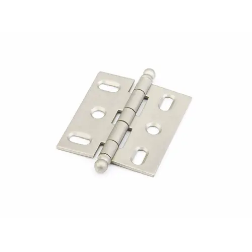 Ball Tip Mortise Cabinet Hinge Distressed Nickel Finish