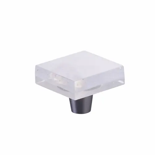211066 TW-BSS 1-1/2" Fused Glass Small Square Cabinet Knob Translucent White with Brushed Stainless Steel Finish 211066 TW-BSS 1-1/2" Fused Glass Small Square Cabinet Knob Translucent White with Brushed Stainless Steel Finish