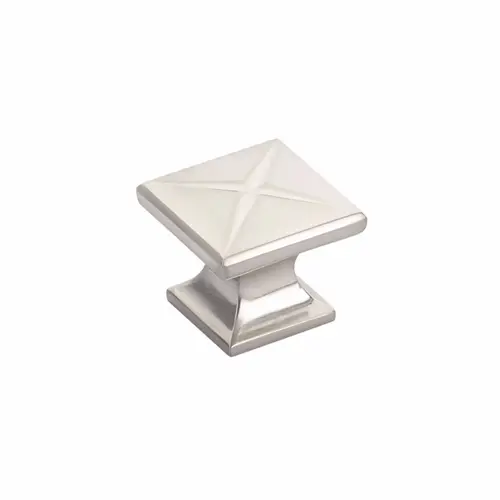 1-3/8" Northport Square Cabinet Knob Brushed Nickel Finish 1-3/8" Northport Square Cabinet Knob Brushed Nickel Finish