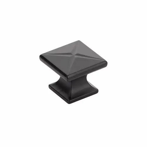 1-3/8" Northport Square Cabinet Knob Matte Black Finish 1-3/8" Northport Square Cabinet Knob Matte Black Finish