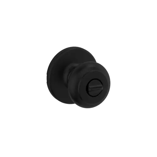 Cove Knob Privacy Door Lock with 6AL Latch and RCS Strike Iron Black Finish Cove Knob Privacy Door Lock with 6AL Latch and RCS Strike Iron Black Finish