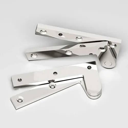 3-1/2 Series Fixed Pin Pivot Hinge Polished Nickel Finish