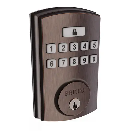 Electronic Keypad Series Deadbolt Lock Tuscan Bronze Finish Electronic Keypad Series Deadbolt Lock Tuscan Bronze Finish