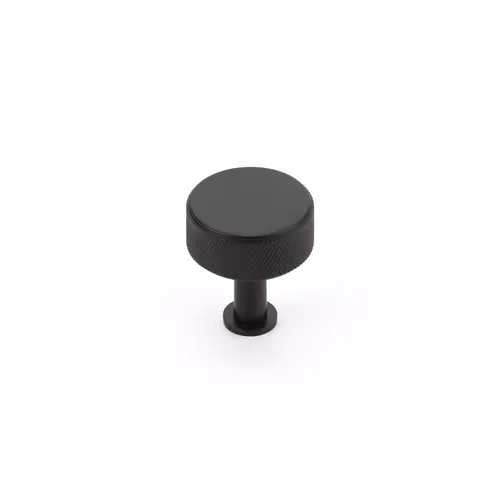 1-1/4" Center to Center Pub House Knurled Cabinet Knob Matte Black Finish 1-1/4" Center to Center Pub House Knurled Cabinet Knob Matte Black Finish