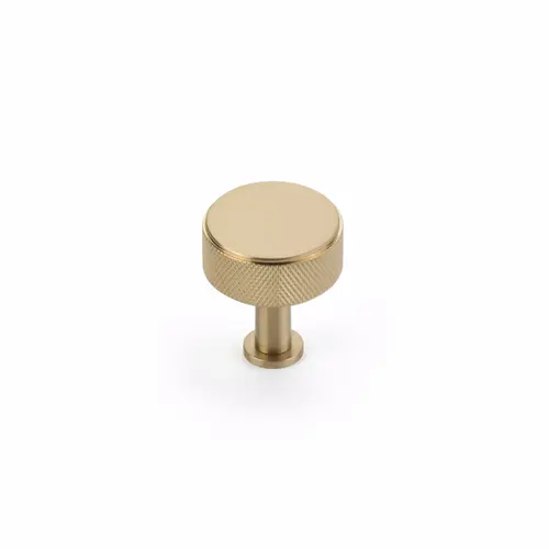 1-1/4" Center to Center Pub House Knurled Cabinet Knob Signature Satin Brass Finish 1-1/4" Center to Center Pub House Knurled Cabinet Knob Signature Satin Brass Finish