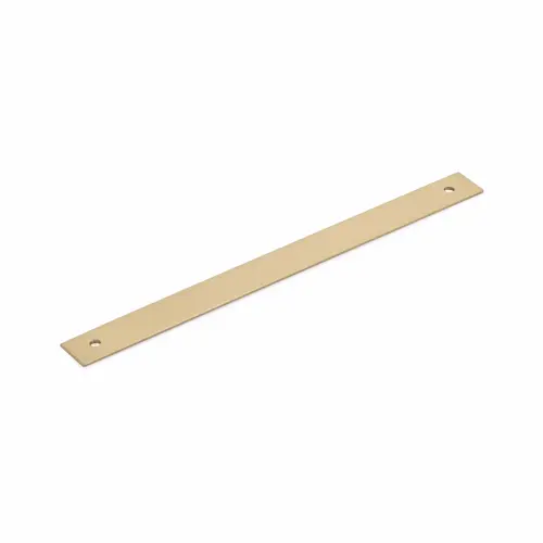 8" Center to Center Pub House Backplate for Pull Signature Satin Brass Finish 8" Center to Center Pub House Backplate for Pull Signature Satin Brass Finish