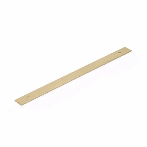 12" Center to Center Pub House Backplate for Pull Signature Satin Brass Finish 12" Center to Center Pub House Backplate for Pull Signature Satin Brass Finish