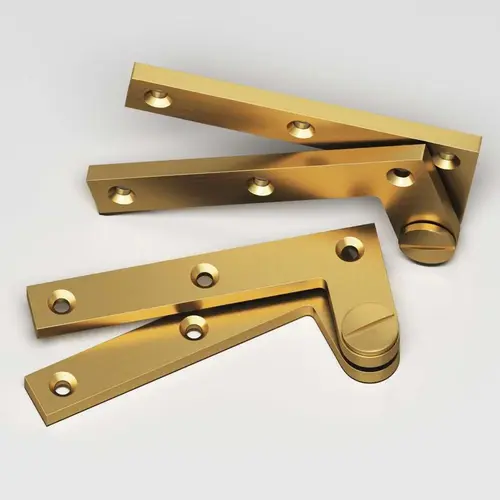 5 Series Fixed Pin Pivot Hinge Satin Brass Finish 5 Series Fixed Pin Pivot Hinge Satin Brass Finish