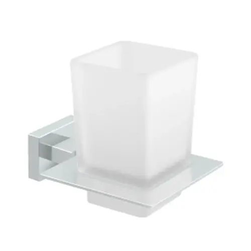 55D Series Frosted Glass Tumbler Set Polished Chrome 55D Series Frosted Glass Tumbler Set Polished Chrome