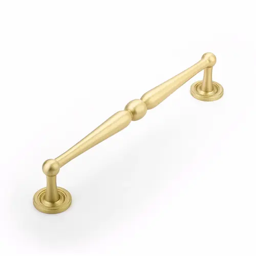 8" Center to Center Atherton Cabinet Pull Satin Brass Finish 8" Center to Center Atherton Cabinet Pull Satin Brass Finish