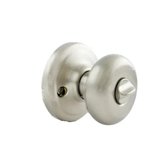 Hancock Knob Entry Door Lock SmartKey with 6AL Latch and RCS Strike Satin Nickel Finish Hancock Knob Entry Door Lock SmartKey with 6AL Latch and RCS Strike Satin Nickel Finish