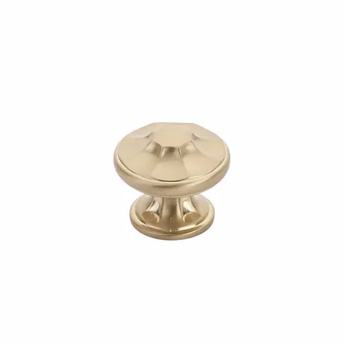 1-3/8" Empire Cabinet Knob Signature Satin Brass Finish 1-3/8" Empire Cabinet Knob Signature Satin Brass Finish