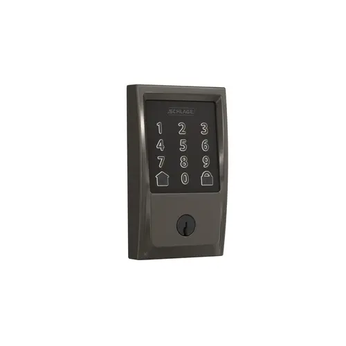 Century Encode Smart Wifi Deadbolt with 12351 Latch and 10116 Strike Black Stainless Finish Century Encode Smart Wifi Deadbolt with 12351 Latch and 10116 Strike Black Stainless Finish