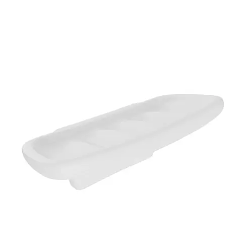 Ceramic Soap Dish, Slip-On Clip White