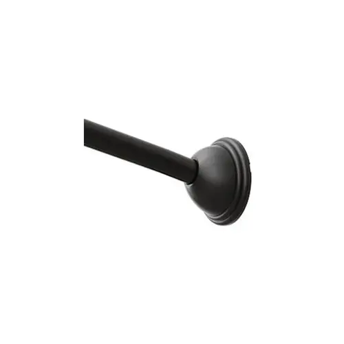 Adjustable Curved Shower Rod from 54" to 72" with Pivot Flange Black Finish Adjustable Curved Shower Rod from 54" to 72" with Pivot Flange Black Finish