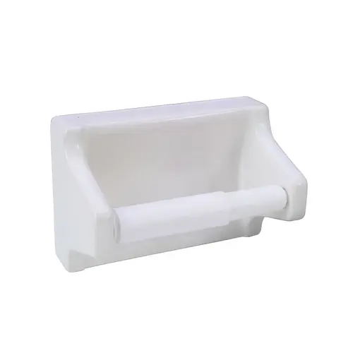 Ceramic Toilet Tissue Holder, Grout-In