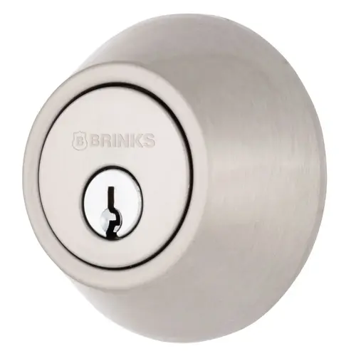 Raleigh Series Transitional Round Single Cylinder Deadbolt with 4 Way Adjustable Backset Satin Nickel Finish Raleigh Series Transitional Round Single Cylinder Deadbolt with 4 Way Adjustable Backset Satin Nickel Finish