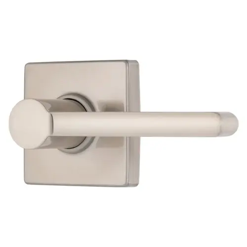 Mendocino Series Passage Contemporary Lever and Square Rose with 4 Way Adjustable Latch and Round Corner Full Lip Strike Satin Nickel Finish Mendocino Series Passage Contemporary Lever and Square Rose with 4 Way Adjustable Latch and Round Corner Full Lip Strike Satin Nickel Finish