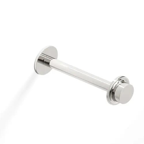 ER110 Series Contemporary Style Pull Out Garment Rod with 1-1/2" Mounting Flange Polished Nickel Finish