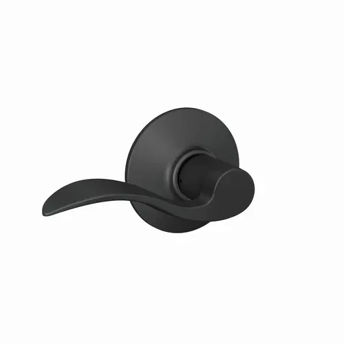 Left Hand Accent Lever by Georgian Knob Passage Lock with 16080 Latch and 10027 Strike Matte Black Finish Left Hand Accent Lever by Georgian Knob Passage Lock with 16080 Latch and 10027 Strike Matte Black Finish