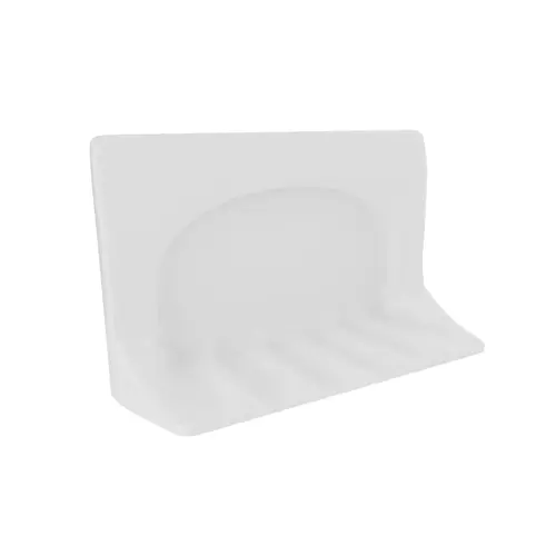Wall-Mounted White Ceramic Tub Soap 4 in. x 6 in