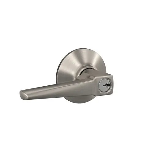Eller Lever with Kinsler Rose Keyed Entry Lock C Keyway with 16086 Latch and 10027 Strike Satin Nickel Finish Eller Lever with Kinsler Rose Keyed Entry Lock C Keyway with 16086 Latch and 10027 Strike Satin Nickel Finish