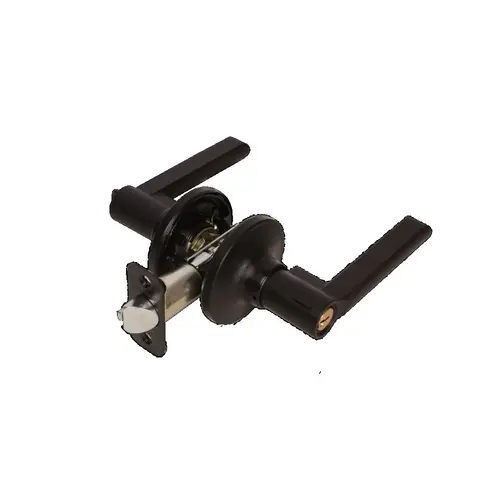 Alto Lever with Round Rose Keyed Entry Lockset Grade 3 with KW1 Keyway Matte Black Finish Alto Lever with Round Rose Keyed Entry Lockset Grade 3 with KW1 Keyway Matte Black Finish