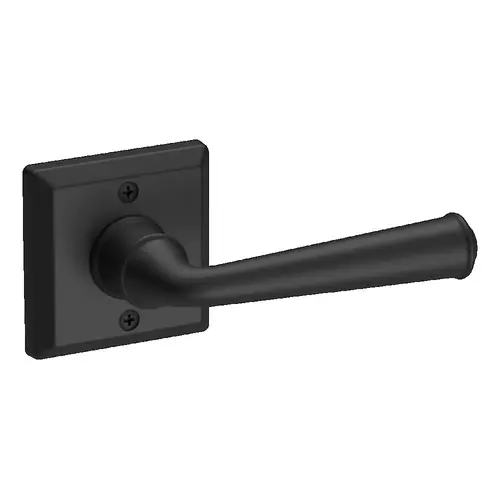 Half Dummy Federal Lever and Traditional Square Rose Satin Black Finish Half Dummy Federal Lever and Traditional Square Rose Satin Black Finish