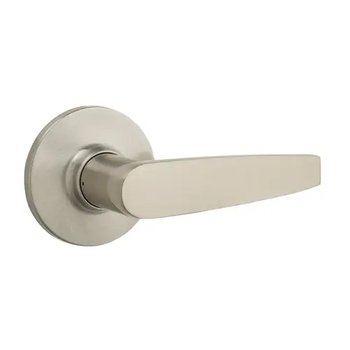 Winston Passage Door Lever Set with Round Rose from the SafeLock Series Satin Nickel Winston Passage Door Lever Set with Round Rose from the SafeLock Series Satin Nickel