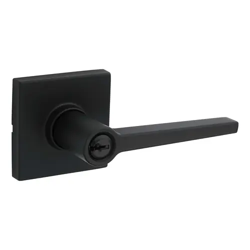 Daylon Lever with Square Rose Storeroom Lock with 4AL Latch and RCS Strike Matte Black Finish
