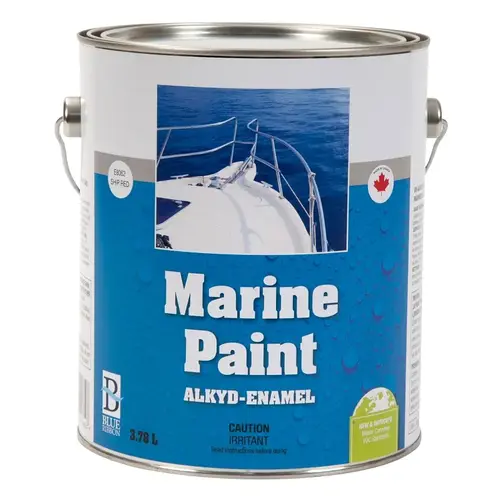 E8062-3.78 Marine Paint, Gloss Sheen, Ship Red, 3.78 L, Can - pack of 2