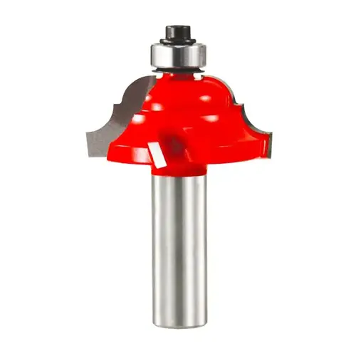 Router Bit, 1-9/16 in Dia Cutter, 2-3/4 in OAL, 1/2 in Dia Shank, 4-Cutter, Carbide Router Bit, 1-9/16 in Dia Cutter, 2-3/4 in OAL, 1/2 in Dia Shank, 4-Cutter, Carbide
