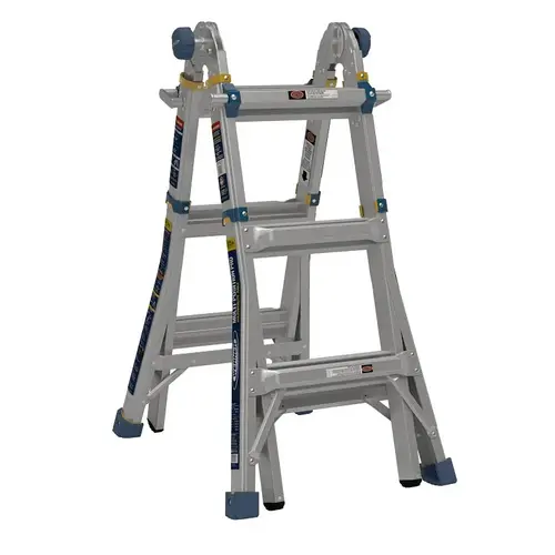 Multi-Position Ladder, 14 ft Max Reach H, 12-Step, 375 lb, Type IAA Duty Rating, 1.1 in D Step Multi-Position Ladder, 14 ft Max Reach H, 12-Step, 375 lb, Type IAA Duty Rating, 1.1 in D Step