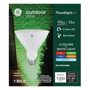 GE 93131938 GE Outdoor Style LED Light Bulb, PAR38 Lamp