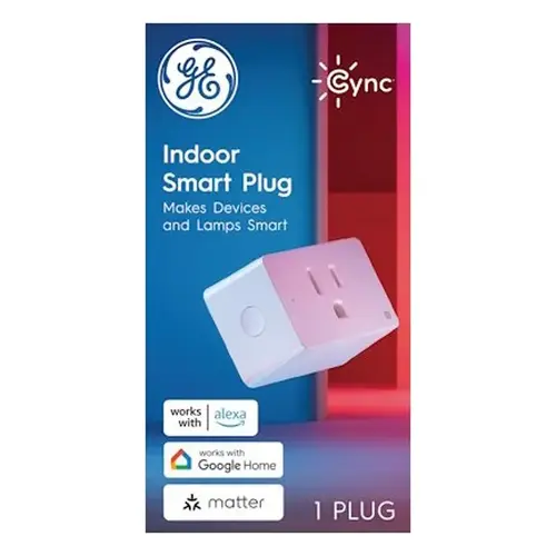 Cync Indoor Smart Plug, 15 A, Wi-Fi, White