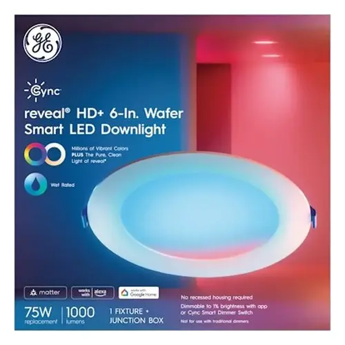 Reveal Series Wafer Downlight, 16 W, 120 V, LED Lamp