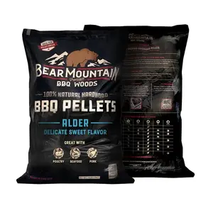 BEAR MOUNTAIN FOREST PRODUCTS FK11 Bear Mountain Series BBQ Pellet, Alder, 20 in L, Hardwood, 20 lb Bag