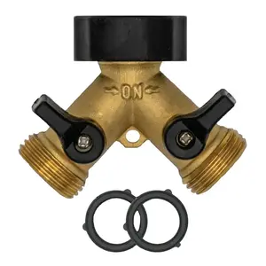 Freeze Miser 2482 Hose Splitter, 3/4 in Connection, NPT, 300 psi Pressure, Brass Body