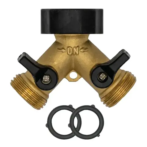 Hose Splitter, 3/4 in Connection, NPT, 300 psi Pressure, Brass Body