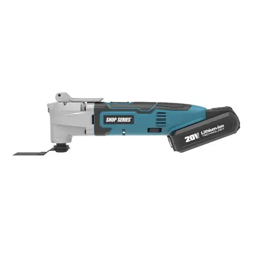 ShopSeries Cordless Oscillating Tool, Battery Included, 20 V, 2 Ah, 5000 to 20,000 opm, 1-1/8, 1-3/8 in Blade