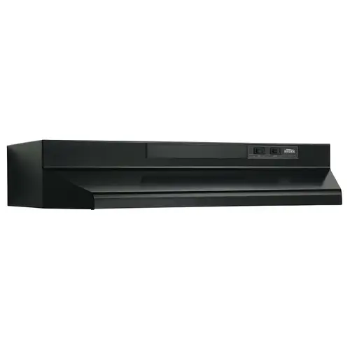 Under Cabinet Range Hood, 160 cfm, 2 Fan, Convertible Built-In Vent, 36 in W, 17-1/2 in D, 6 in H, Steel Under Cabinet Range Hood, 160 cfm, 2 Fan, Convertible Built-In Vent, 36 in W, 17-1/2 in D, 6 in H, Steel