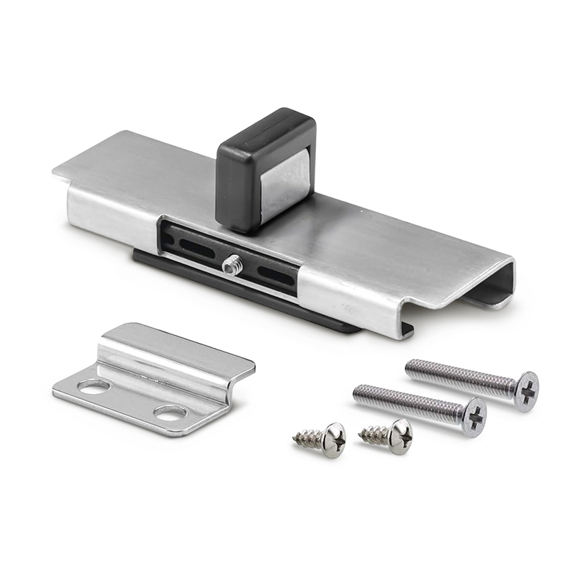 FHC 6589875 Slide Latch & Keeper with Fasteners, Stainless Steel   Inswing Restroom Partition Doors
