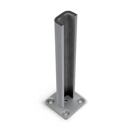 AW Surface Mount Stanchion - 30" Tall with 5" Square Base - Silver Metallic AW Surface Mount Stanchion - 30" Tall with 5" Square Base - Silver Metallic