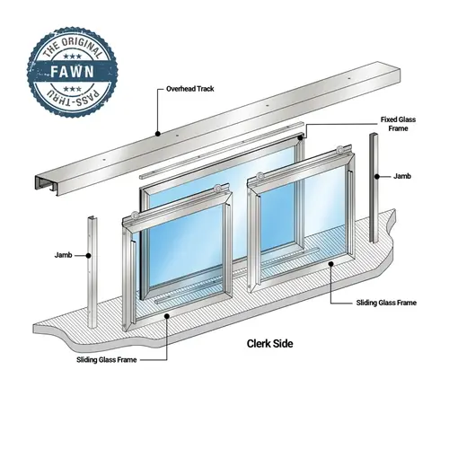 Fawn Pass-Thru X0X Assembly 72" x 48" Horizontal Sliding Kit - No Screen - Satin Anodized Fawn Pass-Thru X0X Assembly 72" x 48" Horizontal Sliding Kit - No Screen - Satin Anodized