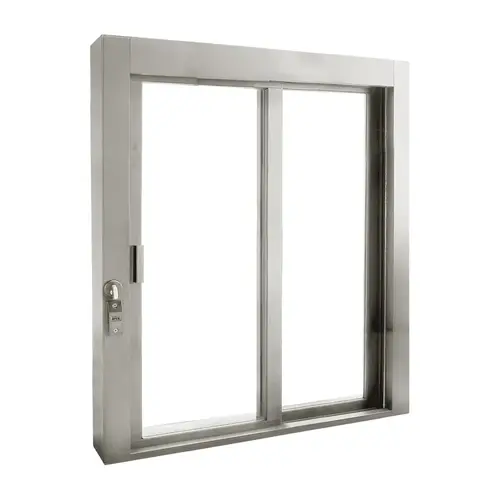 Manual Deluxe Service Window XO 48" x 36" with 1/4" Clear Tempered Glass - Satin Anodized Manual Deluxe Service Window XO 48" x 36" with 1/4" Clear Tempered Glass - Satin Anodized